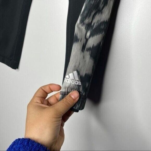 Adidas Womens Leggings Size M Capri Black Mid Rise Athletic Workout Active - Picture 10 of 13